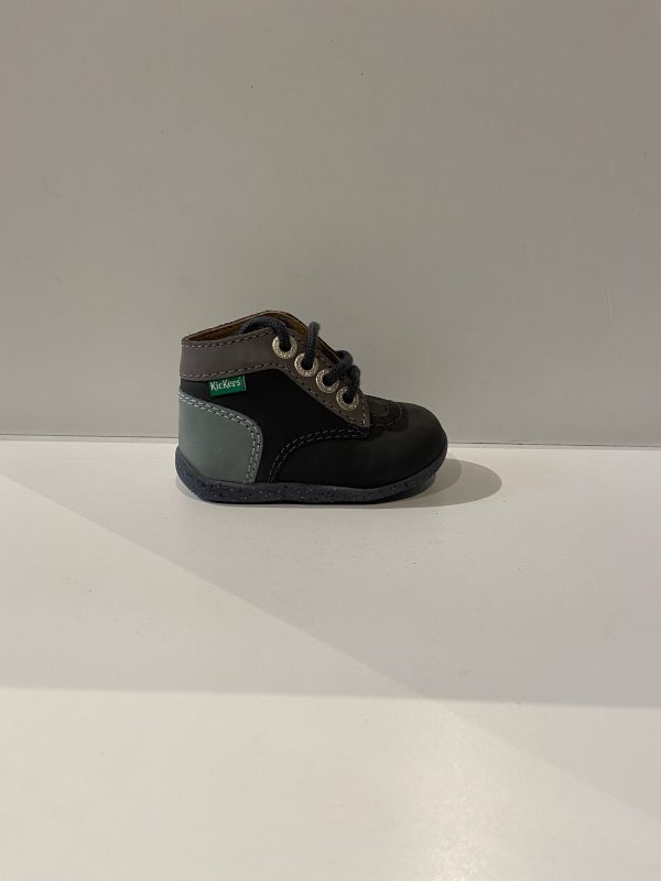 BONBON-2 GRIS/BLEU TRICOLORE - KICKERS