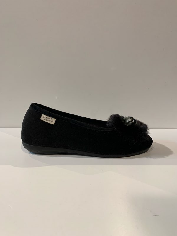 CHAUSSONS BALLERINE NOIR 6188-4 - MAISON DE L'ESPADRILLE