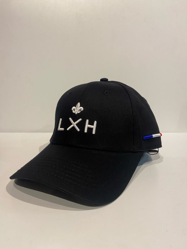 CASQUETTE COTON NOIR/BLANC - LXH